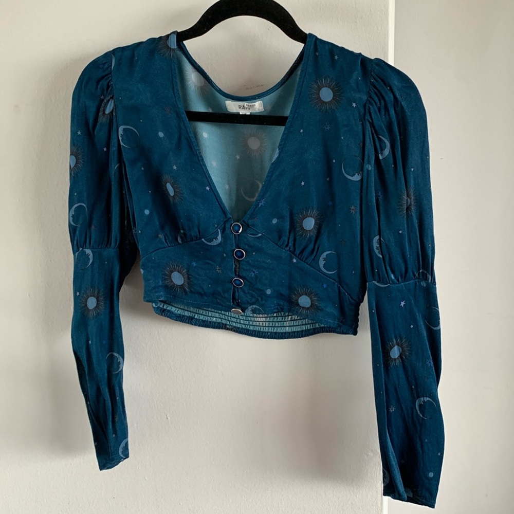 Rahi Silky Whimsical Crop Top